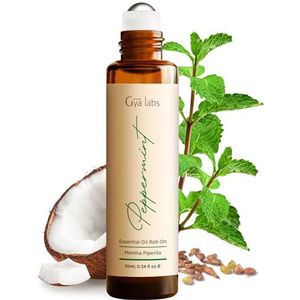 Gya Labs Pepermunt Essentiële Olie Roll-On (10ml) - Zoete, Muntachtige Geur
