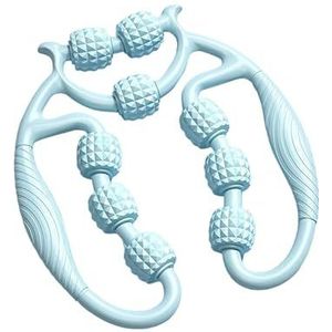 Beenmassager Roller Verstelbare Circulaire Been Massager Roller met 9 Nodes Spier Fascia Ontspanning Tool voor Kuit & Dij Yoga Spier Roller Apparatuur (Blauw)