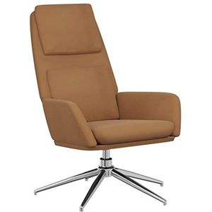 vidaXL Relaxstoel kunstsuède taupe