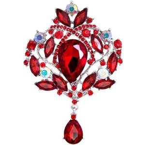 Kristal broche strass bloem dames broche glanzende waterdruppel broche pin hanger sieraden temperament sieraden cadeau voor meisjes dames