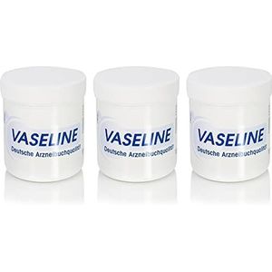 COM-FOUR® set van 3 witte Vaseline 3x 100ml - beschermt je huid en maakt haar soepel