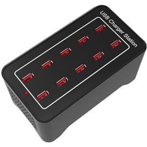 USB-laadstation 50/100/150W USB Lader 10/15/20/25/30 Poorten HUB Universele Muur Desktop Snel Oplaadstation Dock For Mobiele Telefoon Power Adapter Voor meerdere apparaten (Color : 10-Port USB(50W))