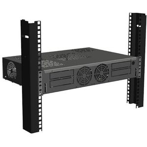 R-CASE 4 - RACK RAL case 19 inch, 2U size, ATX of mATX + GPU, poedercoating, FAN 80x80