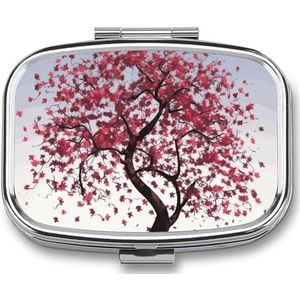 Japanse kersenboom pillendoos pillendoosje schattige pillenorganisator pilhouder medicijnpillenorganisator pillencontainer dagelijkse pillenorganizer kleine pillendoos pillendoosje voor portemonnee