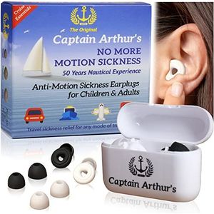 No More Motion Sickness Oordopjes van Captain Arthur voor volwassenen en kinderen - anti-misselijkheid zeeziekte en verlichting van autoziekte - cruiseschip essentials