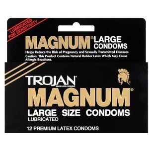 Trojan Groot formaat Condoom Magnum gesmeerd 12Pc -2 Packs