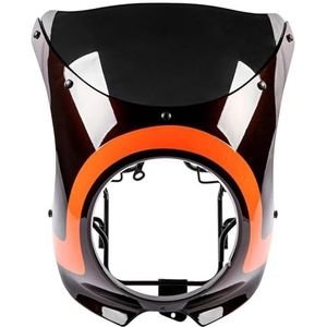 SPAMFAFGHQ Koplampkuip Voorkuip Afdekmasker Voor Kawasaki Z900RS Z900 RS 2018-2025 Voorruit Motoraccessoires(Geel,Black glass)
