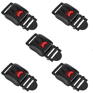 5 stuks snelsluiting heavy duty motorfiets veilige fietshelmen snelheid clip kinriem scheiden gesp zwart-Motorhelm Clip