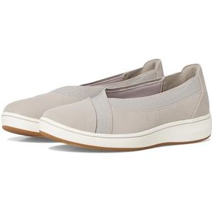 Clarks Breezesky Air Ballet Flat voor dames, Licht Grijs Textiel, 43 EU
