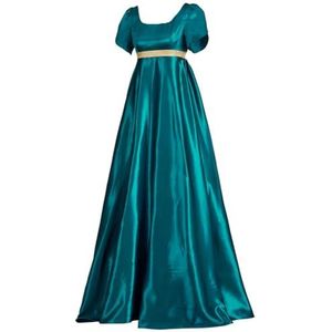 EMMHouse Victoriaanse jurk, renaissance-kostuum, Ierse jurk, retro jurk, cosplay, lange jurk, Turkoois, XS