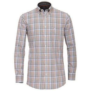Casa Moda - Comfort Fit - Heren lange mouwen flanel hemd geruit met button-down kraag (483087900)
