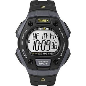 Timex Watches herenhorloge XL digitaal kwarts plastic T5E931SU, zwart/grijs/limoengroen., Eén maat, Timex Ironman Classic 30 Polshorloge, volledige grootte, 38 mm