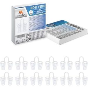 Neusspreider voor meer ruimte in de neus om ademshalingsproblemen te verlichten (Verpakking met 12 Groot maten) harde siliconen ventilatiegaatjes - Een eenvoudige snurkoplossing voor neussnurkers - Herbruikbaar snurkapparaat van Mobi Lock