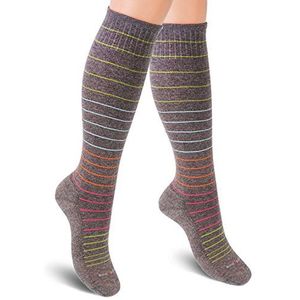 Cotton Compression Socks for Women. Ladies Support Stockings for Nurses, Travel, Flight, Pregnancy, Maternity, Varicose Veins, DVT, Athletics, Running, Sports. 15-20 mmHg Medical Sox. Knee High