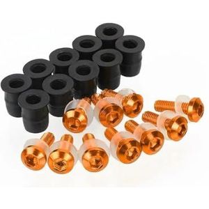 Windscherm Bouten Schroeven Voor CB500X CB 500X 2013-2022 5mm 10PCS Motorcycle Voorruit Bouten Moeren(Oranje)