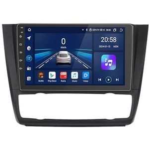 Android autoradio voor BMW 1 Series 2008-2012, 9 inch touchscreen autoradio Autoaccessoires met GPS Bluetooth FM RDS HiFi WiFi(A,F5 6+128G)