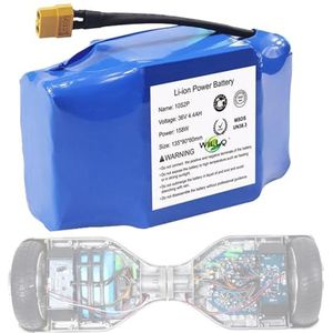 WILLQ 36V 2,4Ah 3Ah 3,6Ah 4Ah 4,4Ah 5Ah Scooteraccu Vervangend 10S2P 4400mAh Lithium Oplaadbaar Li-ion Accupakket met XT60 Stekker en BMS,36v3.6ah