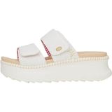 Hey Dude Shoes Delray Slide Eyelet 43203.100 Sandalo con zeppa a due fasce in tessuto Bianco 41