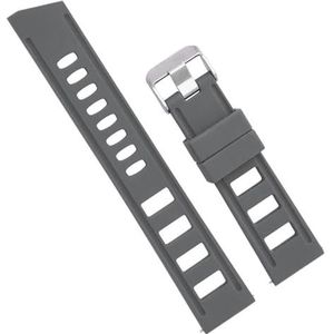 yeziu Sport Silicone Watch Strap For Huawei GT 2e Wristband Smart Watch Replacement Bracelet For Samsung S2 S3(Color:Grey-silver Buckle,Size:22mm)
