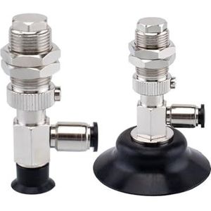 Pneumatische zuignap VPC/VPD15/20/25/30/40RN-6J, enkellaags, rond, zwart, NBR(TX90)