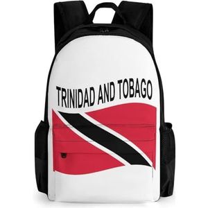 Vlag van Trinidad en Tobago 16 Inch Laptop Rugzak Grote Capaciteit Dagrugzak Reizen Schoudertas voor Mannen & Vrouwen