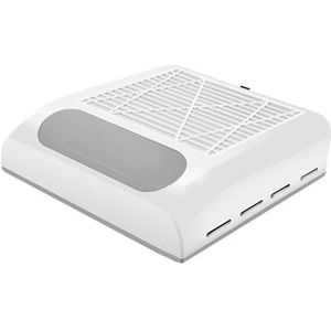 80W Nagelstofzuiger Verwijderbaar filterscherm Geluidsarme nagelstofzuiger Snelheidsregelbaar(White)