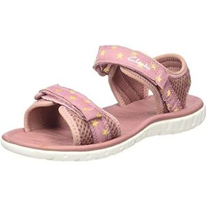 Clarks Surfingtide K. Sandal voor meisjes, roze (dusty pink), 24 EU