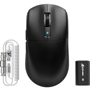 EWEADN x ATTACK SHARK R6 LIGHTSPEED Wireless Gaming Mouse, 39G Ultralicht Ontwerp, HyperSpeed met 8K Hz, PAW3950-sensor, Nordic52840, 42K DPI voor e-Sports-game, Tri-mode Programmable Muizen - Zwart