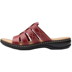 Clarks Leisa Amanda damessandalen, rood leer, 37 EU, rood leder, 37 EU