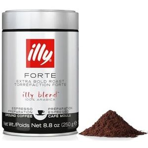 illy Koffiepoeder Forte Espresso, gemalen koffie, sterke roost, 1 x 250 g blik