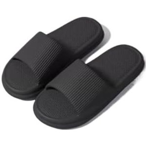 Sandalen, Comfortabele dikke binnensandalen for mannen/vrouwen | Zomerpantoffels for thuis Slippers voor dames(Black,49 EU)