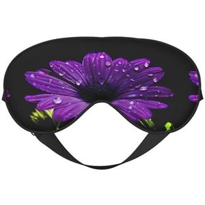 Paars madeliefje Unisex Elastische Verstelbare Gesp Ontwerp Verduisterend Slaap Oogmasker voor Thuis Reizen Yoga Kantoor Nap