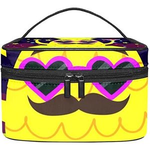 Make-up Organizer Bag, Reizen Make-up Tas Organizer Case Draagbare Cosmetische Tas voor Vrouwen en Meisjes Toiletartikelen Paars Ananas, Meerkleurig, 22.5x15x13.8cm/8.9x5.9x5.4in