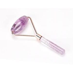 Semi kostbare kristallen enkele roller collectie massage tool van voor afslanken gezicht 1 stuk (kleur: multi)