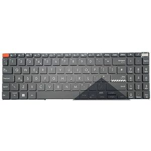 Russisch toetsenbord voor VivoBook voor S 16X M5602 S5602 M3502 M3502Q K3502Z S3502 met achtergrondverlichting(UK Black Org LED)