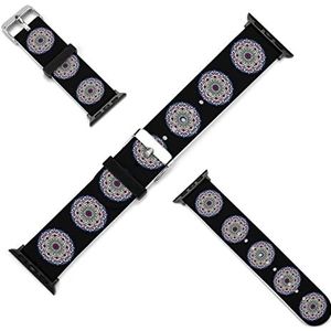 Marokkaanse lotus bloemen siliconen horlogebanden zachte horlogebandjes sport horloge polsbandjes horlogeband voor mannen vrouwen 38 mm/40 mm