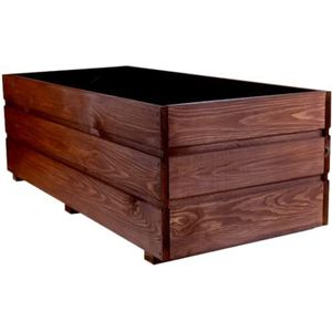 Houten Plantenbak Plantenpot Box Tuin Patio Klaar Gemonteerd 80 cm x 40 cm x 30 cm D28 (Palisander)