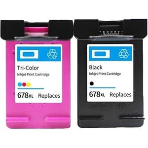 678XL inktcartridge for Deskjet 2515 3515 1018 1518 2548 3548 4518 2648 printer(1Pack BK 1Pack Color)