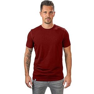 Alpin Loacker Merino T-Shirt Heren - De Premium Merino Wol Heren Korte Mouw, voor sport en wandelen, Merino wol basislaag heren,Red M