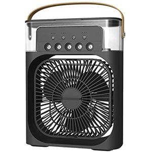 Draagbare airconditioners Draagbare Zomer Spray Fan Outdoor Fan Luchtkoeler USB Mobiele Kleine Watergekoelde Huishoudelijke Airconditioning Camping Fan (Color : Black)