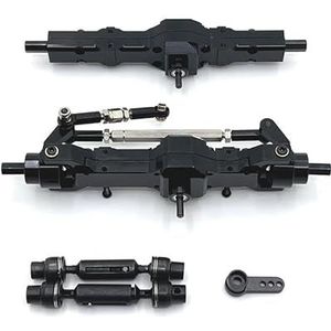 WPL1/10 C74 1/16 afstandsbediening auto onderdelen metalen upgrade voor- en achteras aandrijfas Upgrade Onderdelen accessoires(Svart)