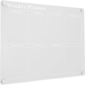 Planbord, Planbord Nat en Droog Te Gebruiken Transparant, Eenvoudig Schoon Te Maken met Stiften voor Thuis (Wekelijkse planning)