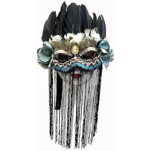 SAVOMA Carnaval Maskers Make-up Party Creatieve Veer Drama Maskerade Halloween Fancy Dress Kwasten Oogmaskers