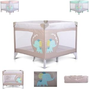 Reisbox Giant, opvouwbare box, met matras als reisbed, kleur: grijs beige