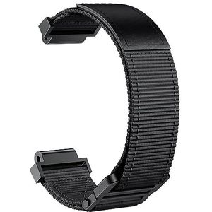 HABITZ Nylon band compatibel met Garmin Forerunner 735XT/630/620/235/230/220 horlogeband compatibel met Approach S6 vervangende bandarmband (Color : Noir, Size : Forerunner230 235)