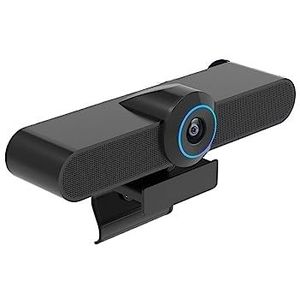 Webcams, 2,5K USB-webcam met 4x digitale zoom Conferentiecamera 165 graden gezichtsveld 3 voorinstellingen for wonen Vergaderingen Onderwijs PC, TV