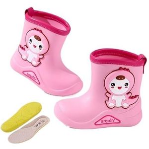 Regenschoenen for jongens en meisjes, regenlaarzen, waterdichte schoenen, antislip regenlaarzen(Color:Pink,Size:Size 14/14cm)