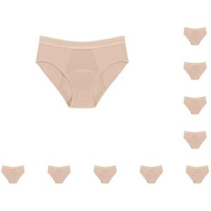 10 Set Moederschap Incontinentie Onderbroek Badmode Lekvrije Bikini's Bodems Fysiologische Broek Herbruikbare Zwembroek Abrikoos/M