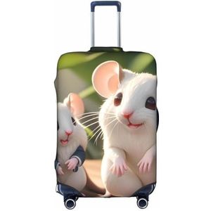 yefan Moeder en kind ratten bagage cover, koffer beschermer en trolley case cover voor bagage, koffer beschermer., Wit, XL