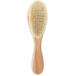 XIOKLM Pure Natuurlijke Wol Houten Borstel Kam Borstel Haarborstel Borstel Kam Hoofd Massager (L)